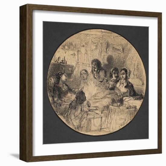 Scene from Bohemian Life, 1855-57-James Abbott McNeill Whistler-Framed Giclee Print