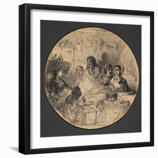 Scene from Bohemian Life, 1855-57-James Abbott McNeill Whistler-Framed Giclee Print