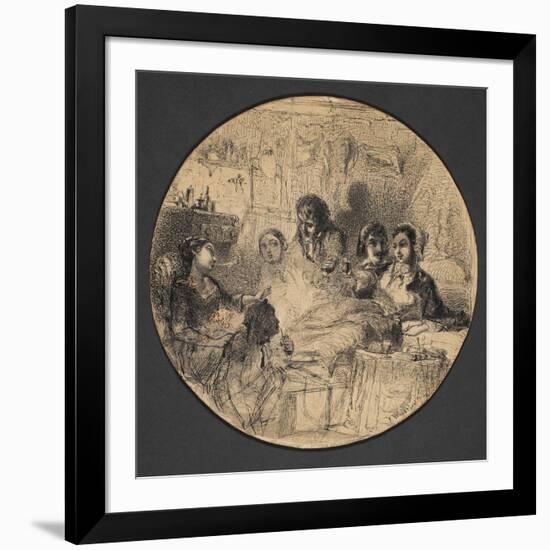 Scene from Bohemian Life, 1855-57-James Abbott McNeill Whistler-Framed Giclee Print