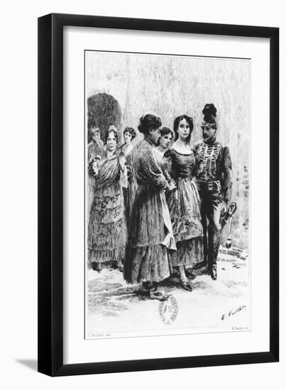 Scene from "Carmen" by Prosper Merimee Illustrated by Eugene Decisy-Gaston Vuillier-Framed Giclee Print