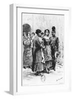 Scene from "Carmen" by Prosper Merimee Illustrated by Eugene Decisy-Gaston Vuillier-Framed Giclee Print