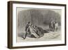 Scene from Christmas Eve, at Drury-Lane Theatre, the Duel in the Snow-null-Framed Giclee Print