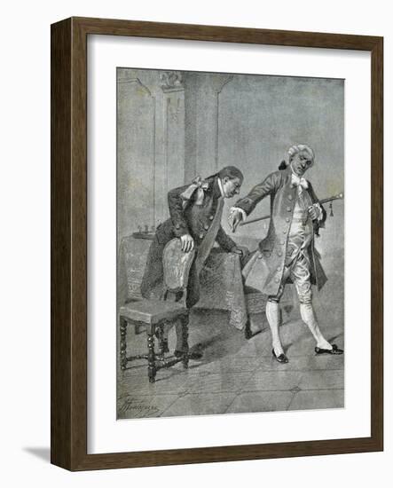 Scene from Comedy Benevolent Curmudgeon-Carlo Goldoni-Framed Giclee Print