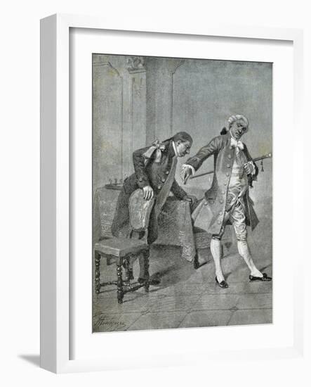 Scene from Comedy Benevolent Curmudgeon-Carlo Goldoni-Framed Giclee Print