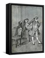 Scene from Comedy Benevolent Curmudgeon-Carlo Goldoni-Framed Stretched Canvas