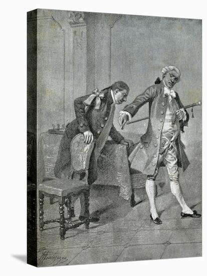Scene from Comedy Benevolent Curmudgeon-Carlo Goldoni-Stretched Canvas