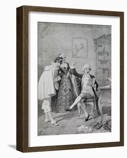 Scene from Comedy Fanatical Poet-Carlo Goldoni-Framed Giclee Print