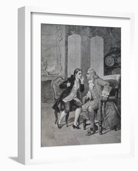 Scene from Comedy Loving Servant-Carlo Goldoni-Framed Giclee Print