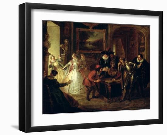 Scene from "Don Quixote de La Mancha" by Miguel Cervantes-Antoine Coypel-Framed Giclee Print