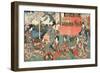 Scene from Genji Monogatari (Tale of Genji) by Murasaki Shibuku (B. 978) C. 1860 (Colour Woodblock-Kunisada Utagawa-Framed Giclee Print