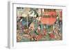 Scene from Genji Monogatari (Tale of Genji) by Murasaki Shibuku (B. 978) C. 1860 (Colour Woodblock-Kunisada Utagawa-Framed Giclee Print