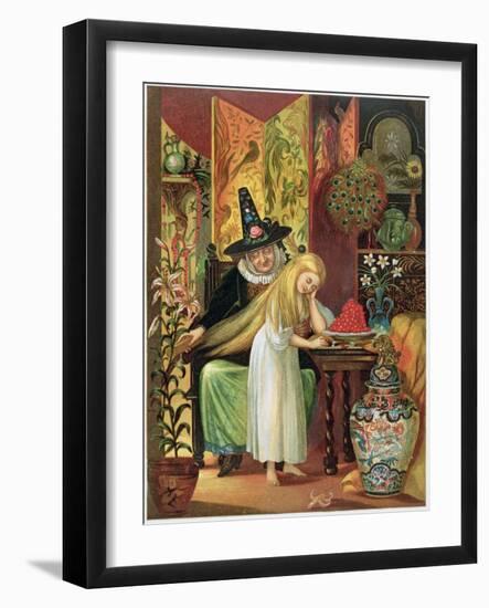 Scene from Hans Christian Andersen's fairy tale, The Snow Queen, 1872-Unknown-Framed Giclee Print