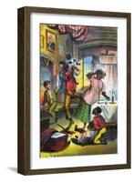 Scene from Harriet Beecher Stowe's Uncle Tom's Cabin, C1870-null-Framed Giclee Print