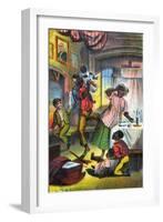 Scene from Harriet Beecher Stowe's Uncle Tom's Cabin, C1870-null-Framed Giclee Print