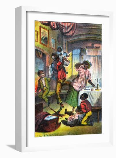 Scene from Harriet Beecher Stowe's Uncle Tom's Cabin, C1870-null-Framed Giclee Print