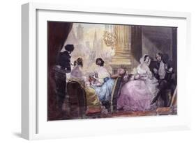 Scene from in Summer in Paris by Jules Janin, 1844-Eugène Boudin-Framed Giclee Print