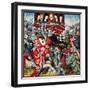 Scene from Jousting Tournament, Miniature from the Romance of Tristan and Isolde-null-Framed Giclee Print