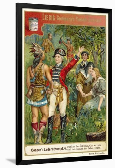 Scene from Last of the Mohicans, by James Fenimore Cooper-null-Framed Giclee Print