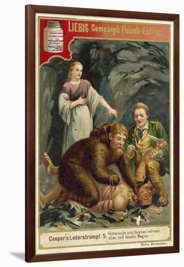 Scene from Last of the Mohicans, by James Fenimore Cooper-null-Framed Giclee Print