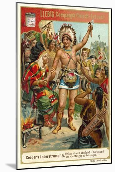 Scene from Last of the Mohicans, by James Fenimore Cooper-null-Mounted Giclee Print