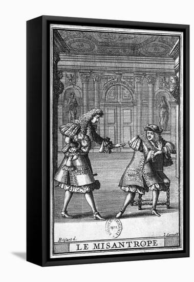 Scene from "Le Misanthrope" by Moliere (1622-73), Engraved by Jean Sauve (Fl.1660-91)-Pierre Brissart-Framed Stretched Canvas