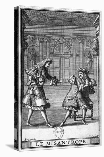 Scene from "Le Misanthrope" by Moliere (1622-73), Engraved by Jean Sauve (Fl.1660-91)-Pierre Brissart-Stretched Canvas