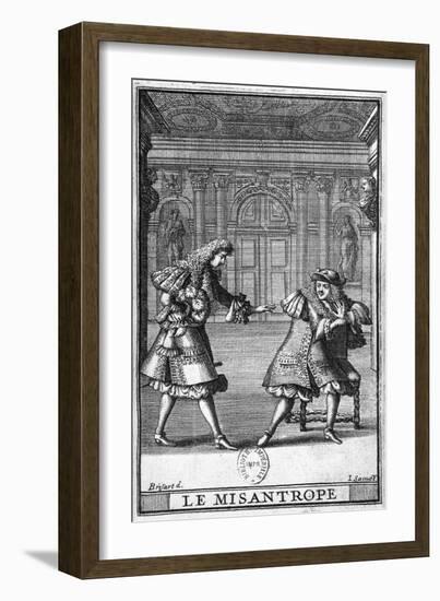 Scene from "Le Misanthrope" by Moliere (1622-73), Engraved by Jean Sauve (Fl.1660-91)-Pierre Brissart-Framed Giclee Print