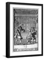 Scene from "Le Misanthrope" by Moliere (1622-73), Engraved by Jean Sauve (Fl.1660-91)-Pierre Brissart-Framed Giclee Print