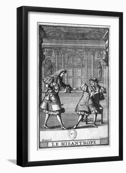 Scene from "Le Misanthrope" by Moliere (1622-73), Engraved by Jean Sauve (Fl.1660-91)-Pierre Brissart-Framed Giclee Print
