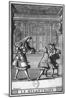 Scene from "Le Misanthrope" by Moliere (1622-73), Engraved by Jean Sauve (Fl.1660-91)-Pierre Brissart-Mounted Giclee Print