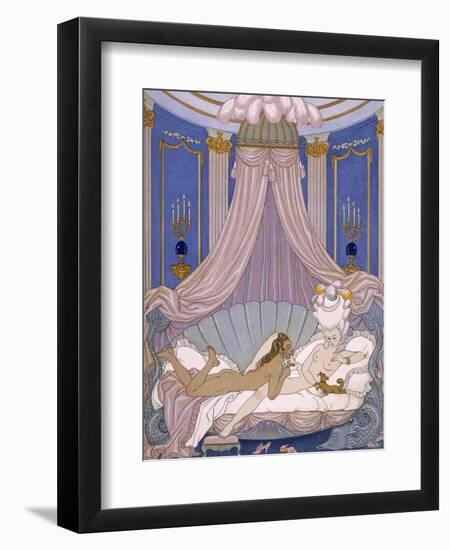 Scene from 'Les Liaisons Dangereuses' by Pierre Chodlerlos De Laclos-Georges Barbier-Framed Giclee Print