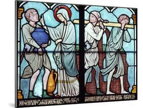 Scene from Life of St. Louis, Stained-Glass Window from Notre Dame Cathedral, Paris, France-null-Mounted Giclee Print