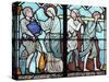 Scene from Life of St. Louis, Stained-Glass Window from Notre Dame Cathedral, Paris, France-null-Stretched Canvas