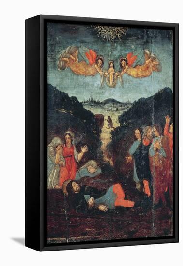 Scene from Life of St. Roch-Bernardino Di Cola Del Merlo-Framed Stretched Canvas