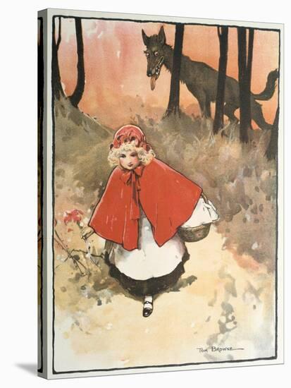 Scene from Little Red Riding Hood, 1900-Tom Browne-Stretched Canvas