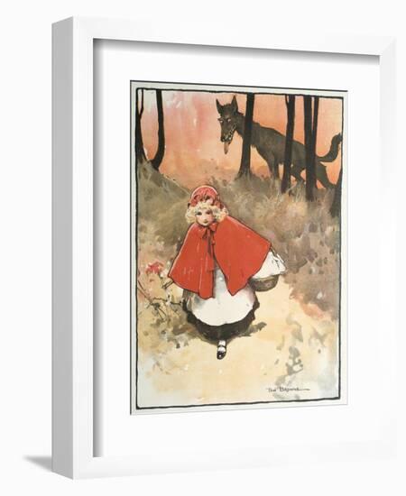 Scene from Little Red Riding Hood, 1900-Tom Browne-Framed Giclee Print