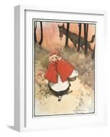 Scene from Little Red Riding Hood, 1900-Tom Browne-Framed Giclee Print