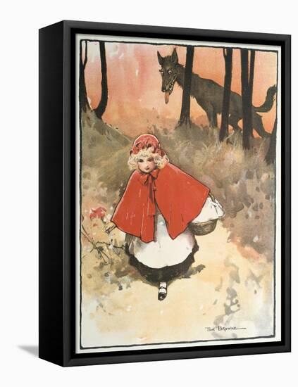 Scene from Little Red Riding Hood, 1900-Tom Browne-Framed Stretched Canvas