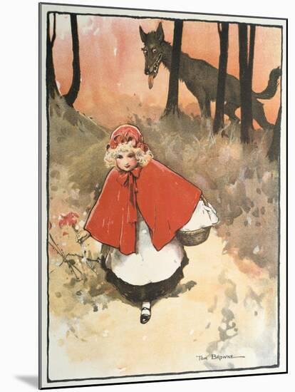 Scene from Little Red Riding Hood, 1900-Tom Browne-Mounted Giclee Print