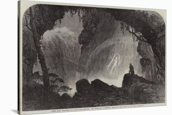 Scene from Manfred, at Drury-Lane Theatre, the Steinbach Waterfall, Haunt of the Witch of the Alps-null-Stretched Canvas
