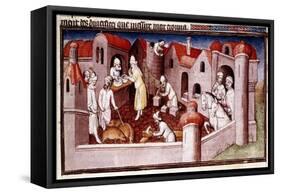 Scene from Marco Polo's Book of Marvels, Early 15th Century-null-Framed Stretched Canvas