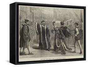Scene from Mary, Queen of Scots, at the Princess's Theatre-David Henry Friston-Framed Stretched Canvas