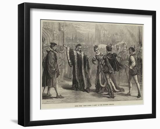 Scene from Mary, Queen of Scots, at the Princess's Theatre-David Henry Friston-Framed Giclee Print