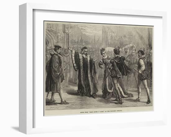 Scene from Mary, Queen of Scots, at the Princess's Theatre-David Henry Friston-Framed Giclee Print
