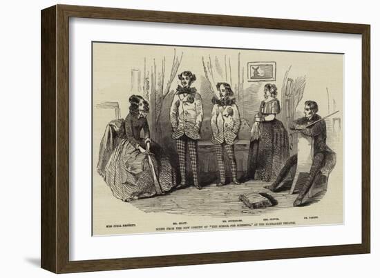 Scene from New Comedy of The School for Scheming, at the Haymarket Theatre-null-Framed Giclee Print