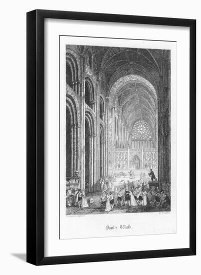 Scene from Old St Paul's by William Harrison Ainsworth, 1855-John Franklin-Framed Giclee Print