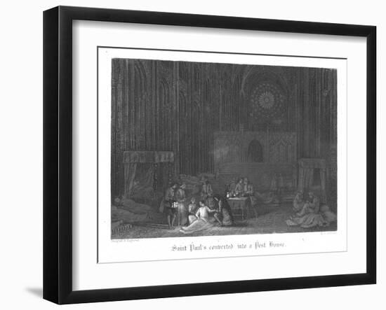 Scene from Old St Paul's by William Harrison Ainsworth, 1855-John Franklin-Framed Giclee Print