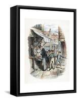 Scene from Oliver Twist by Charles Dickens, 1837-1839-George Cruikshank-Framed Stretched Canvas