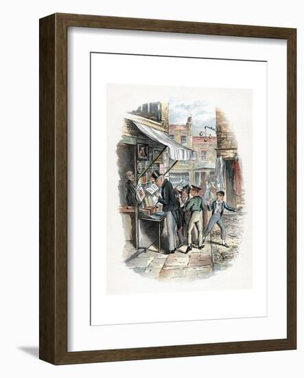 Scene from Oliver Twist by Charles Dickens, 1837-1839-George Cruikshank-Framed Giclee Print