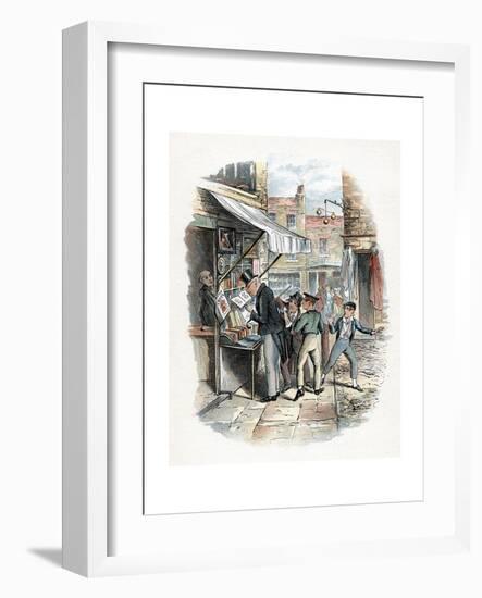 Scene from Oliver Twist by Charles Dickens, 1837-1839-George Cruikshank-Framed Giclee Print